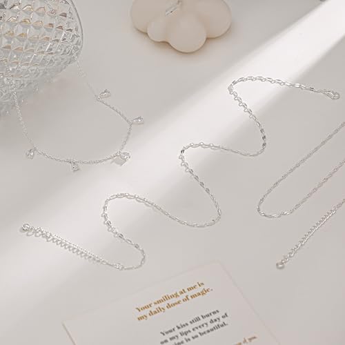 Layered Necklaces For Women,Dainty Gold Plated Necklace Stack Prom Layering Necklaces For Women Trendy Chain Cross Choker Necklace Set Fashion Accessories - color: 3set-1-sl