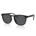 SOJOS Unisex Rounded Square Polarized Sunglasses TR90 Frame UV400 Protection Lightweight Retro for Women & Men - color: Black/Grey