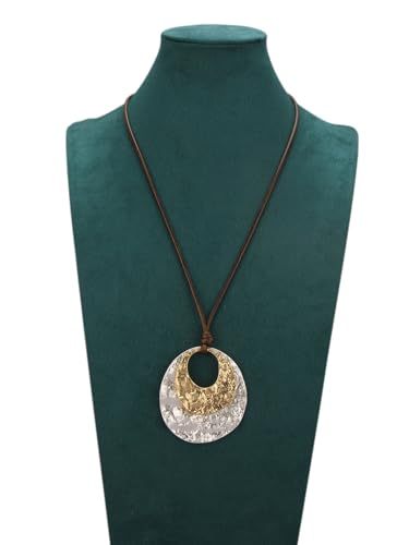 Chunky Necklace for Women Boho Pendant Necklace Statement Western Choker Necklaces for Women Vintage Bohemian Jewelry - style: Bohemian Style Necklace