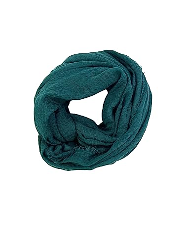 Humble Hilo Womens Woven Bohemian Style Gauze Scarf,Shawl, Head Wrap Fringed Edge Lightweight, Long Folds Small - color: Emerald