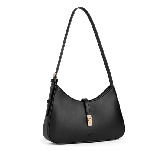CLUCI Shoulder Bag for Women, Purses for Women, Handbag Hobo Bags Vegan Leather Crossbody Purse with Adjustable Strap Black - color: A-black-small