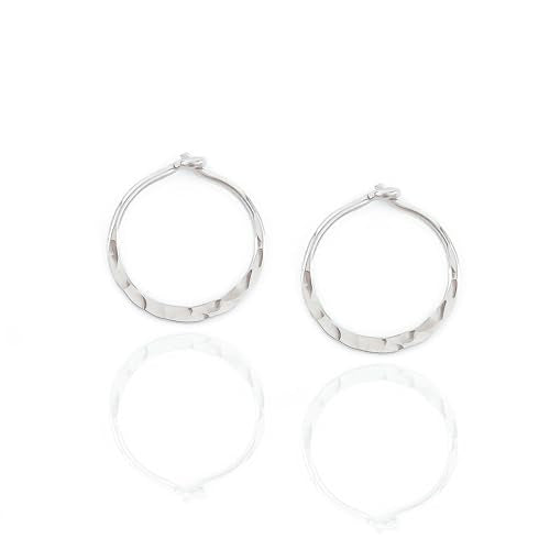 Hoop Earrings for Women, 14K Rose Gold FIlled, 20mm, Hammered Texture, Hoop Earrings Hypoallergenic Sensitive Ears, Hoop Earrings Set, Rose Gold Earrings Nickel Free - size: 12mm