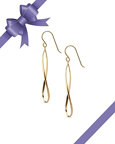 MILLA Teardrop Earrings - Designer Silver Statement Earrings or Gold Dangle Earrings for Women Trendy Upscale Dangly Earrings - color: Teardrop / 14K Gold Plated