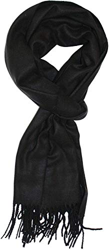 VERONZ Super Soft Classic Cashmere Feel Winter Scarf - color: Black