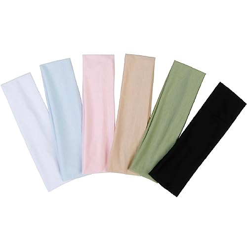 TERSE Headbands for Women's Short Hair - Non-Slip Elastic Sweat Hairbands, Soft Fabric Cloth Bands for Workout, Yoga, Running, Sports, Thin Hair Wrap for Girls - color: Headbands Color-M