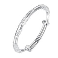 Sterling Silver Bangle Bracelets for Women,Fashion Jewelry Simple Adjustable 925 Silver Cuff Bangles for Women Mom Wife Valentine Mothers Day Gift - color: style-4