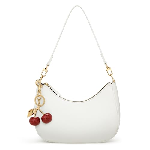 KKXIU Shoulder Bag for Women Cute Hobo Purses and Handbags Retro Clutch Underarm Purse | Cute - color: C-white