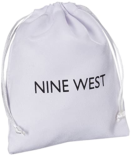 Nine West Women's Drop Earrings, Fashion Jewelry Accessories for Everyday and Special Occasion Wear, Lightweight Statement Earrings for Day and Evening Looks - color: Jet Oval - Silver