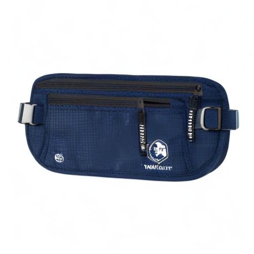 VENTURE 4TH Money Belt for Travel – Slim Hidden Under-Clothes RFID Blocking Anti-Theft Passport Holder & Travel Wallet Pouch for Men & Women to Protect Cash, Cards & Documents (Navy Blue) - color: Navy Blue