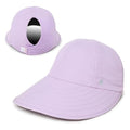 Ponyflo Sunblocker Wide Brim Hat, Patented Women’s Ponytail Sun Hat for Adults, UPF 50 Sun Protection - color: Lavender