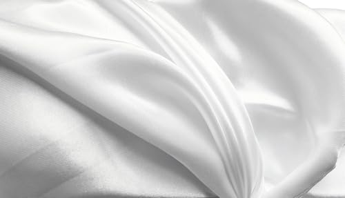 vabovin Satin Head Scarf for Women Solid Color, 35×35 in | Silk Feel Neckerchief, Hair Scarf, Fashion Bandana, Headscarf, Headband, Hair Wrap Sleeping, Daily Fashion Styling - color: 210 White