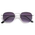 SOJOS Square Polarized Sunglasses for Women Men Small Hexagonal Polygon Shades SJ1072 - color: Matt Silver