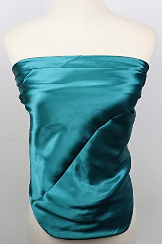 vabovin Satin Head Scarf for Women Solid Color, 35×35 in | Silk Feel Neckerchief, Hair Scarf, Fashion Bandana, Headscarf, Headband, Hair Wrap Sleeping, Daily Fashion Styling - color: 209 Teal