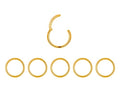 5Pcs 16G 18G Surgical Steel Nose Rings Hoop Tragus Septum Cartilage Hoop Earrings For Women Men Body Piercing Jewelry Kit Bar Length 6mm/8mm/10mm/12mm/14mm - style: 5Pcs -18G - Gold - 10mm