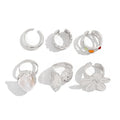 Chunky Gold Rings for Women Non Tarnish Boho Stackable Rings Set Adjustable Open Joint Finger Midi Knuckle Ring Packs - color: Silver Chunky Rings 6Pcs