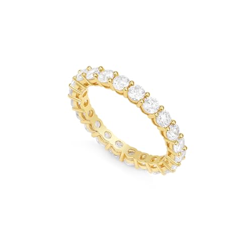 KissYan Band Ring for Women, 14K Gold Plate Dainty Pave Pear or Circle CZ Eternity Thick Chunky Engagement Statement Ring Valentine Fashion Gifts - size: 7, style: Style4