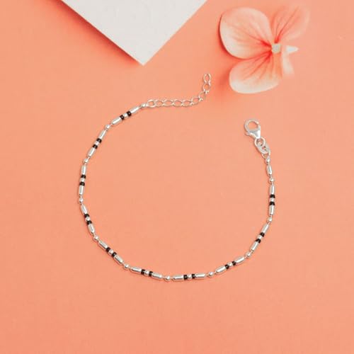 LeCalla 925 Sterling Silver Bracelets for Women | Women’s Link Bracelets | Italian Bead Ball Chain Bracelet | Mother's Day Birthday Anniversary Fashion Jewelry Gift for Women - color: Oval and Round Bead Ball