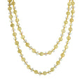 Long Beaded Necklace for Women Boho Colorful Crystal Stone Knot Statement Fashion Costume Jewelry Gifts - color: Yellow