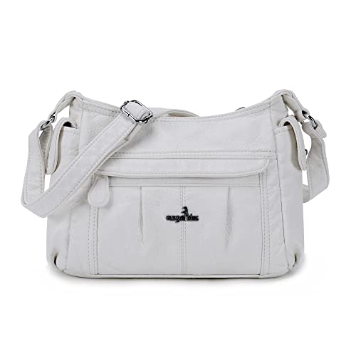 Angel Kiss Crossbody Bags for Women, Ladies Shoulder Handbags and Purses Medium Faux Leather Pocketbooks | Ladies - color: 25white