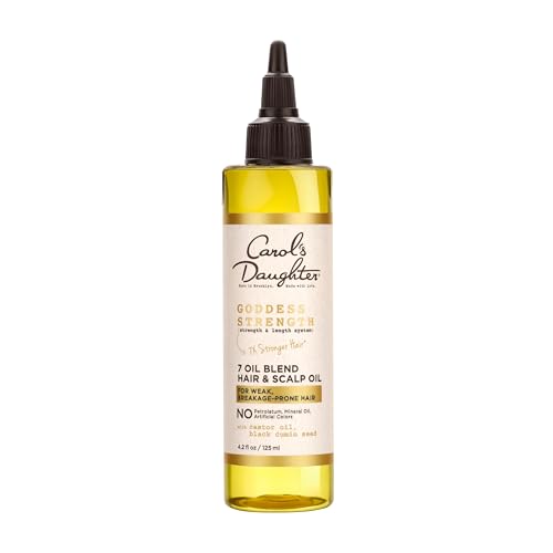 Carol's Daughter Goddess Strength 7 Oil Blend Scalp and Hair Oil for Waves, Coils and Curls, Hair Treatment with Castor Oil, 4.2 Fl Oz (Pack of 6) - size: 4.2 Fl Oz (Pack of 6)