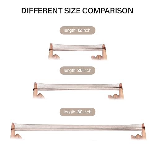 Hair Net Set 30 Pieces 20-Inch Nets with 50 Pieces 2.4-Inch Golden U Pins - For Food Service, Bun Making, Ballet, and Versatile Hairstyling (Light Brown, 20inch, 80pcs/Pack) - color: Brown, size: 20 Inch