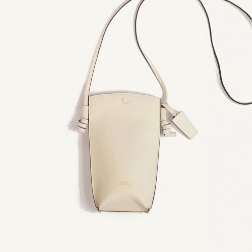 Rever Rubin Phone Crossbody Sling Bag, Leather, Fits Phone, Cards, Essentials | Phone - color: Milk (White)
