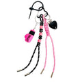 Keychain for Women, Pink Gloves Bag Charm, Hand-Woven Nylon Rope Key Chain, Aesthetic Keychain, Bag Accessories Charms for Handbag, Backpack