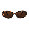 FEISEDY Sunglasses Womens, Retro Oval Cateye Sun Glasses Men, Small 90s Style B4128 - color: Tortoise