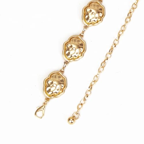 Luvatar Fashion Metal Waist Chain Belt Blouse Dress Sweater Chain Belt… - color: Gold-s15