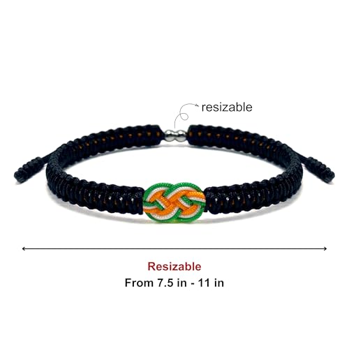 LAMIBEE Infinity Country Pride, Country Flag Code Bracelet, Protection and Lucky Sufer String Bracelet, Tibetan Wrist Wrap Bracelet, Boho Style Rope Bracelet for Women, Men, String Thread Bracelets - style: Ireland