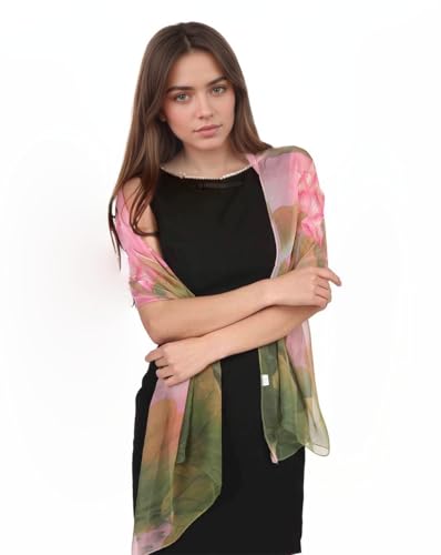 Xyueanlo Fashion Scarves for Women Lightweight Elegant Scarf Sunscreen Wraps Shawls - color: Green