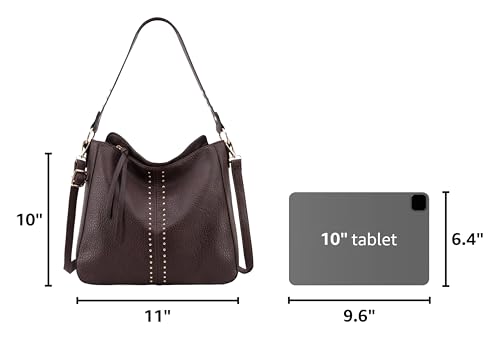Montana West Hobo Bag for Women Crossbody Purse and Handbags Ladies Chic Shoulder Bags - color: Coffee