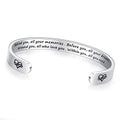 TONY & SANDY Inspirational Bracelets for Women Teen Girls Personalized Gifts for Daughter Granddaughter Mom Sister Friends Stainless Steel Engraved Cuff Birthday Easter Christmas - style: A - Graduation Gifts - Behind you, all your memories. Before you, a