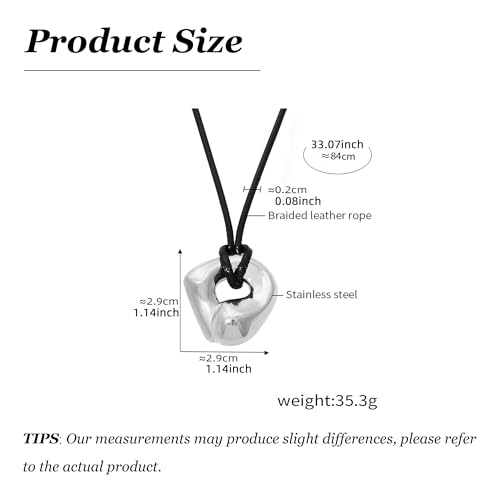 Frodete Statement Necklace for Women Chunky Gold Necklaces Long Pendant Necklace Boho Necklaces Gold Pendant Jewelry Cowboy Chic Style Cowgirl Outfit - color: D：Silver Pendant Necklace