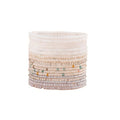 Fuqimanman2020 18Pcs Boho Stackable Beaded Bracelets for Women Colorful Handmade Multilayered Rice Beads Anklets Set Summer Beach Bohemian Jewelry Gift - color: Style 1 White