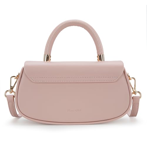 Milan Chiva Small Top Handle Purse for Women Elegant Crossbody Bag with Adjustable Strap for Evening Party & Daily Use - color: Pink