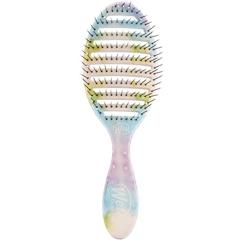 Wet Brush Speed Dry Hair Brush - Splatter (Color Wash) - Vented Design and Ultra Soft HeatFlex Bristles Are Blow Dry Safe With Ergonomic Handle Manages Tangle and Uncontrollable Hair - Pain-Free - color: Color Wash Splatter, size: 1 Count (Pack of 1)