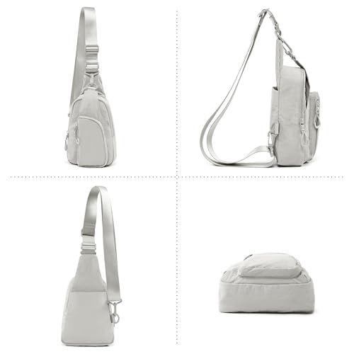 ODODOS Sling Bag with Adjustable Straps Crossbody Chest Bag Lightweight Backpack for Casual Traveling Hiking - color: Murmur