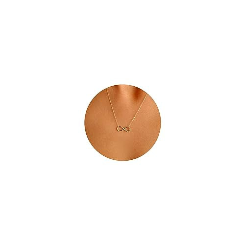 LLWOM Gold Necklace for Women-14k Gold Plated Infinity Necklace Star Of David Necklace Evil Eye Cross Pendants Heart Dainty Gold Necklace For Women - color: Gold, style: Infinity Gold