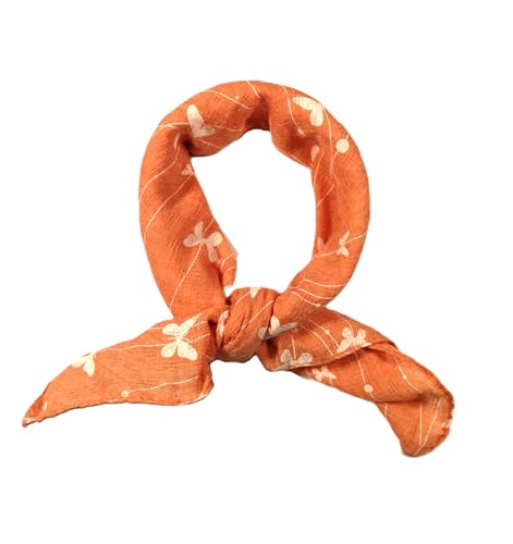 Shanlin Unisex Cotton Square Bandanas Scarves 24x24 - color: Butterflies-orange