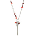 FULU AUTUMN Long Necklaces for Women Trendy Long Chunky Beaded Necklace Boho Fashion Costume Jewelry Mothers Day Gifts for Her - color: 95-Red