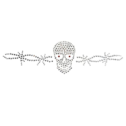 Sparkling EARTH - American Made Skull Caps Doo Rags Do Rag Durag Headwrap Head Wraps Skullies - Made in The USA! - color: Skull and Barbed Wire Rhinestone on Black Cap