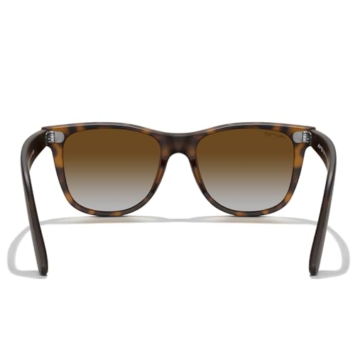 MERRY'S Classic Square Shape Polarized Sunglasses for Womens Mens Retro Designer UV400 Sun Glasses S6140 - color: Matte Leopard Frame/Brown Gradient Lens