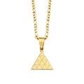 Pintadera Canaria Spain Traditional Ethnic Symbols Pendant Necklaces For Woman Jewelry - color: Gold Color 6