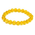 ANAYA AGATE Healing Crystal Bracelet for Women and Men – 8mm Round Beaded Bracelet for Men and Women – Unisex Stretchy Gemstone Bracelet for Healing and Protection - color: Citrine Heated