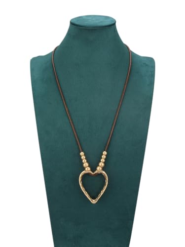 Leather Necklace for Women Vintage Boho Necklaces Black Cord Choker With Pendant Casual Chunky Leather Necklace Trendy - style: Bohemian Style Necklace