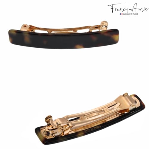 French Amie Small 2 1/4 inch Celluloid Handmade Hair Barrette No Slip Grip Durable Styling Women Hair Accessories Hair Clip for Girls, Made in France(Tokyo) - color: Tokyo