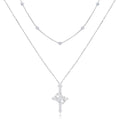 YIMERAIRE Upgraded Moissanite Crown Cross Necklace 14K Gold Vermeil 1.1 Carats Dainty Iced Out Easter Basket Stuffer Cross Jewelry S925 Sterling Silver Simple Gold Christian Faith Moissanite Cross Pendant Necklace For Women - color: Stackable-Silver