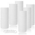 LuSeren 120 Pcs No Damage Hair Ties for Thick Hair, Large Soft Seamless Nylon Hair Elastics for Women, Ponytail Holders Accessories –White - color: White
