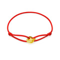 Red/Black/Pink String Bracelet for Protection and Good Luck, Adjustable Handmade Rope Bracelet with Gold/Silver Trinity Ring, Karma Friendship Bracelet for Women Men, Lucky Amulet Gift - color: Red-Gold